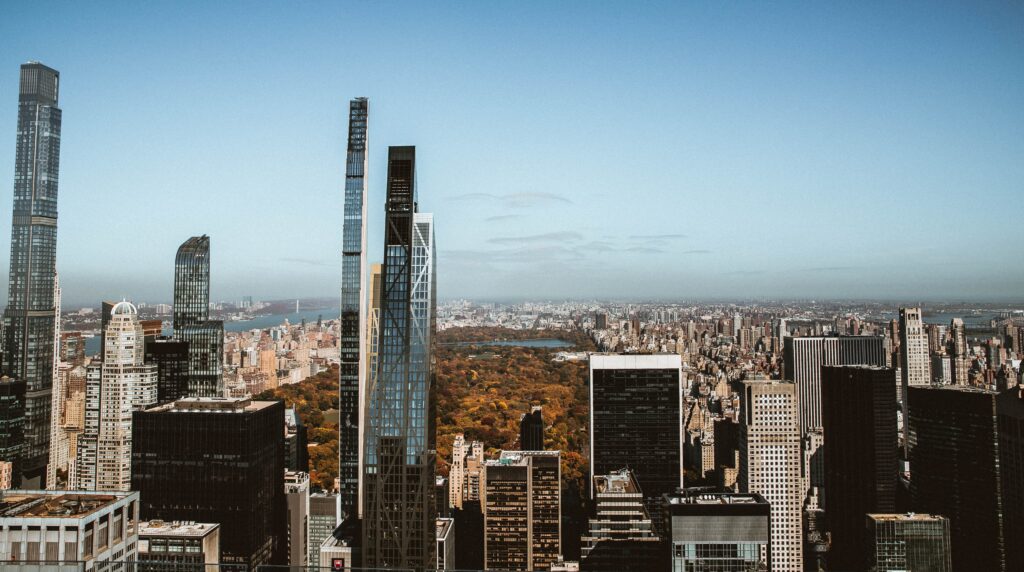 Fall skyline view in Manhattan. The perfect backdrop for fall events.